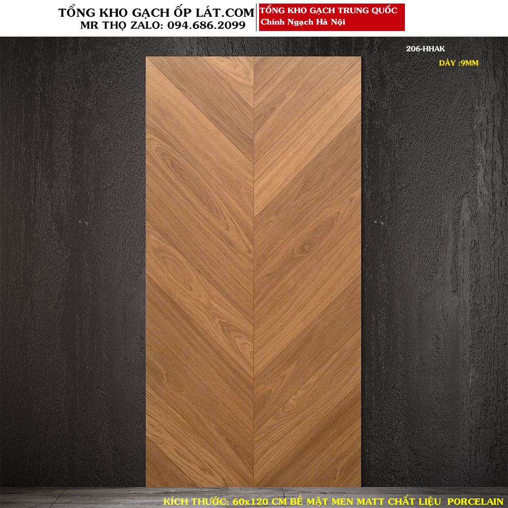gạch giả gỗ xương cá 60x120 cm Trung quốc 206